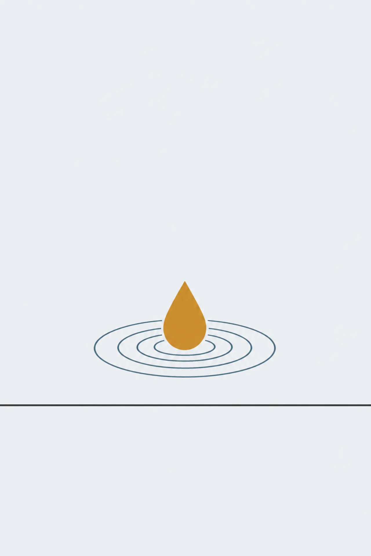 Concentric mineral rings and an amber droplet